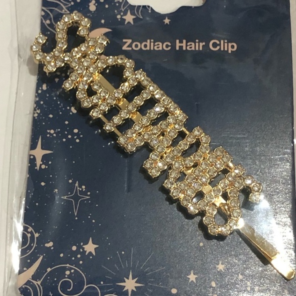 Gold Zodiac Hair Clip